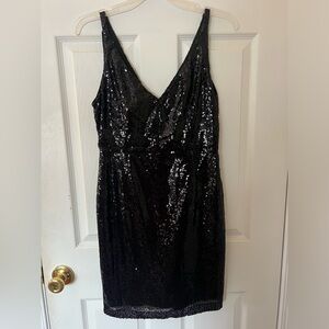 lulu’s black sequin semi formal dress